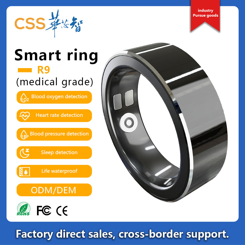R9 Health Ring Фитнес-трекер Смарт-кольца Частота сердечных сокращений Уровень кислорода в крови Отслеживание сна NFC Мониторинг артериального давления